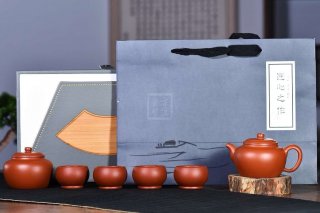 《古韻套組》紫砂壺宜興實(shí)力派名家手工泡茶壺朱泥茶具茶壺