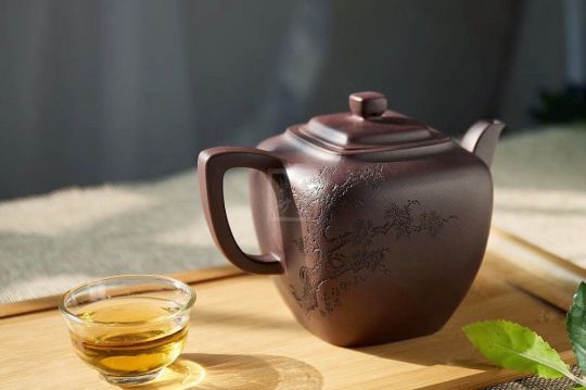 《松風煮茗》宜興紫砂壺茶壺高級工藝美術師手工紫泥