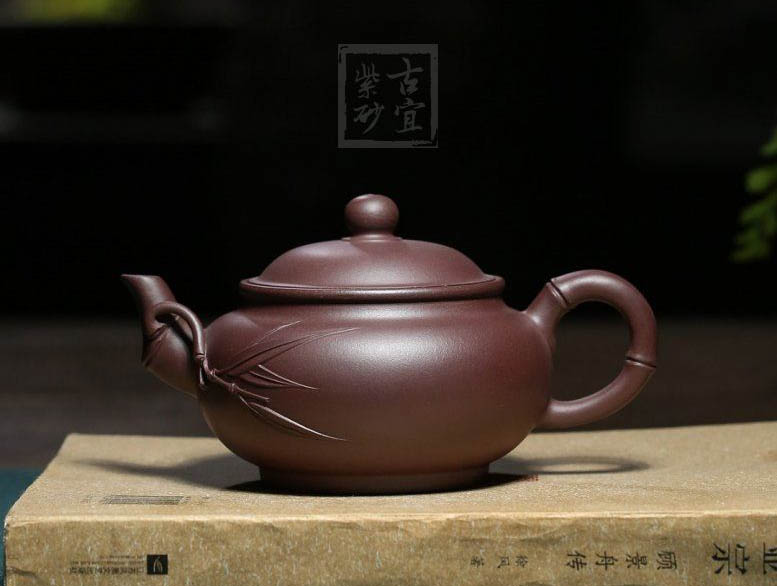 《禪竹壺》宜興紫砂壺助理工藝美術(shù)師手工名家家用禮品茶具套裝紫泥