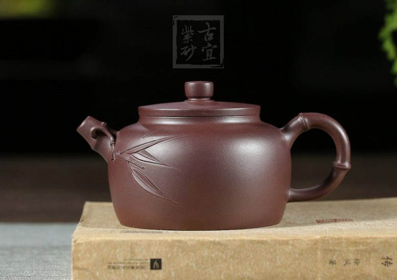 《品竹壺》宜興紫砂壺紫泥助理工藝美術(shù)師全手工茶壺茶具